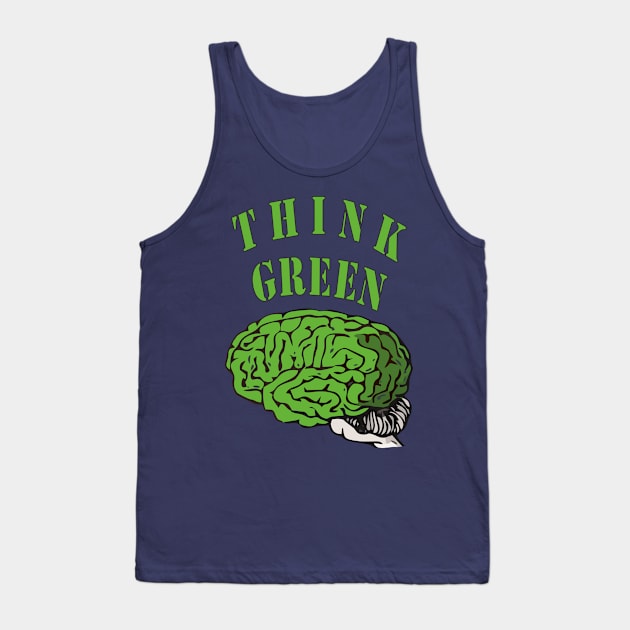 THINK GREEN Neocortex Tank Top by RosArt100